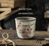 Retro Blue & White Distressed Ceramic Succulent Pot – Simple Decorative Vase for Green Plants & Flowers