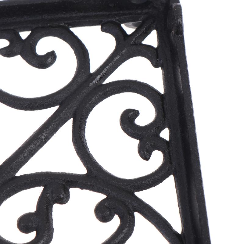 Suport decorativ vintage din fontă pentru raft Suport triunghiular de perete Rezistent la greutate Rezistent la rugină Suport pentru raft flotant Decor casă