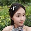 Starfish Geometric Side Spring Metal Bang Hair Clip, Zinc Alloy Snap Barrette for Women and Girls, Straight Curly Hair Fringe