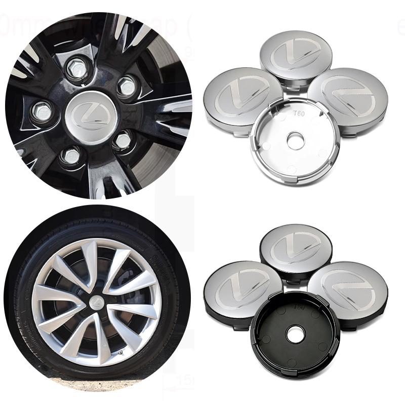 Pour Lexus 4pcs 56/60mm Cache-moyeu de Roue de Voiture Autocollants de Cache-Jante UX250h RX450h RX300 GX470 CT200h RX400h NX300h RX350