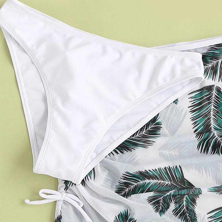 2025 European & American Girls' 3-Piece Swimsuit Set - Printed Bikini Beachwear for Medium & Large Sizes