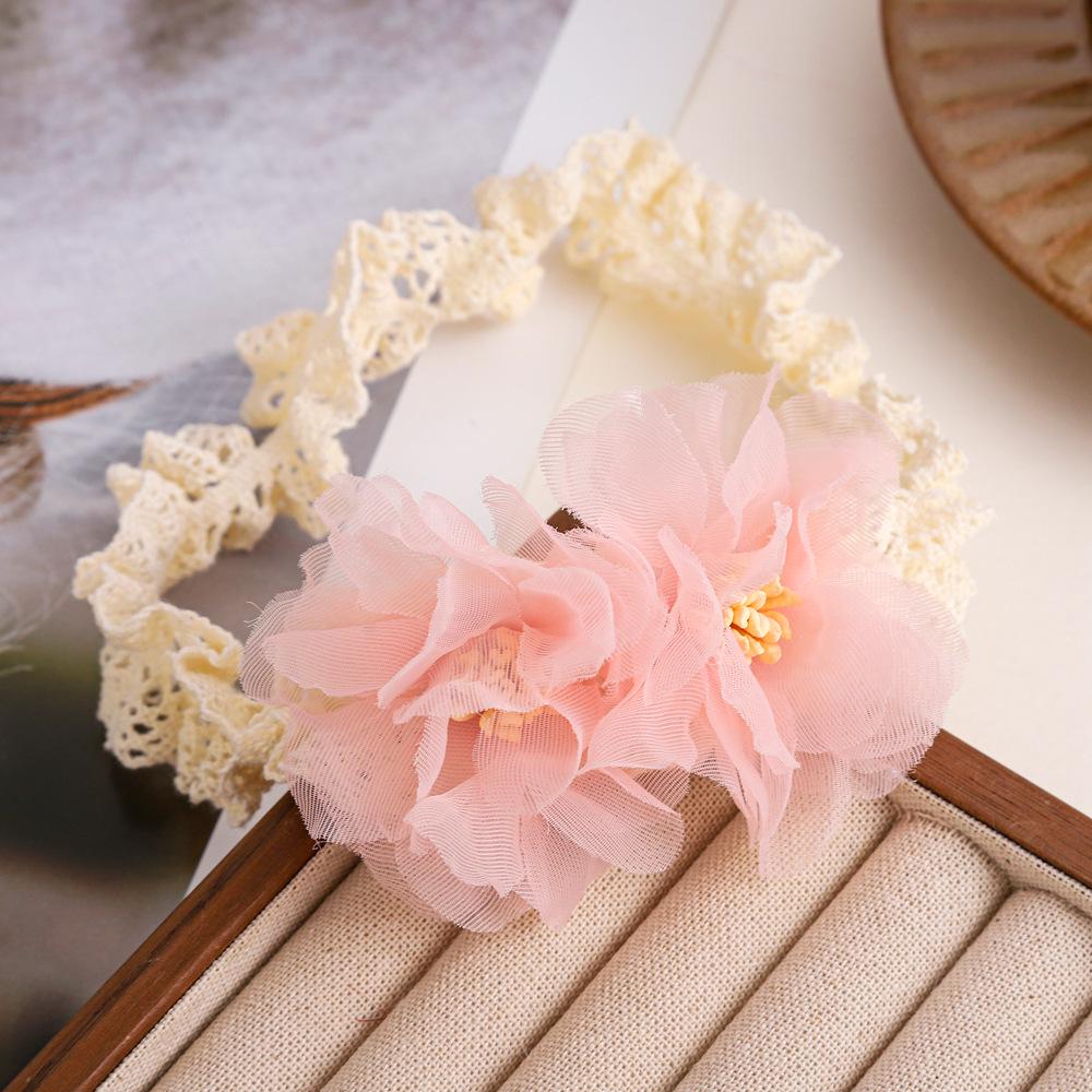 Korean Style Mesh Flower Baby Headband - Children's Princess Headdress for Birthdays and Photos