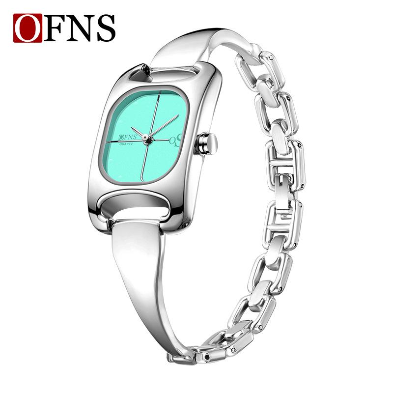 Oufanni Elegant Ladies' Waterproof Square Quartz Wristwatch - Lightweight Luxury Alloy Design.