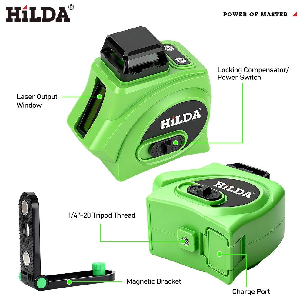New High-Precision 5-Line Laser Level with Remote Control and Thin, Bright Light Projection