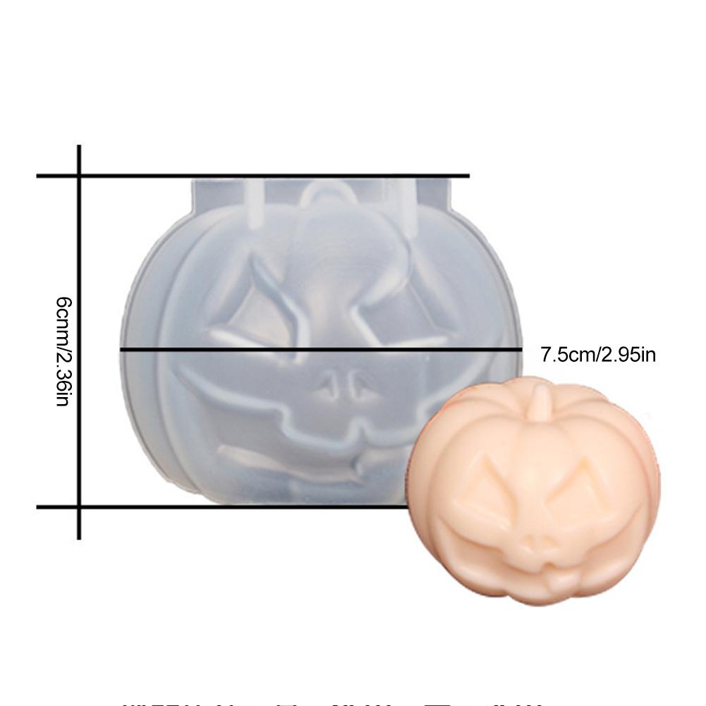 Halloween Silicone 3D Pumpkin Candle Holder Mould for Home Party (Angry Pumpkin)