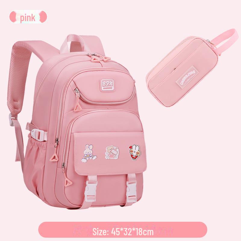 Large Capacity Backpack for Junior and Senior High School Students, Girls, Grades 3-6-9 with Burden-Reducing Design