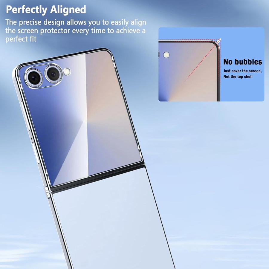 2Pack Tempered Glass Outer Screen Protector For Samsung Galaxy Z Flip 7 Flip 6 5 Film [2 Pack] Screen Protectors for Galaxy Z Flip7 5G Flip6 [2 Pcs]