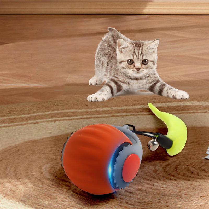 Cat Smart Interactive Toy USB Automatic Rolling Ball Kitten Teaser Training Toys Cat Self-moving Electric Toys Pet Accessories