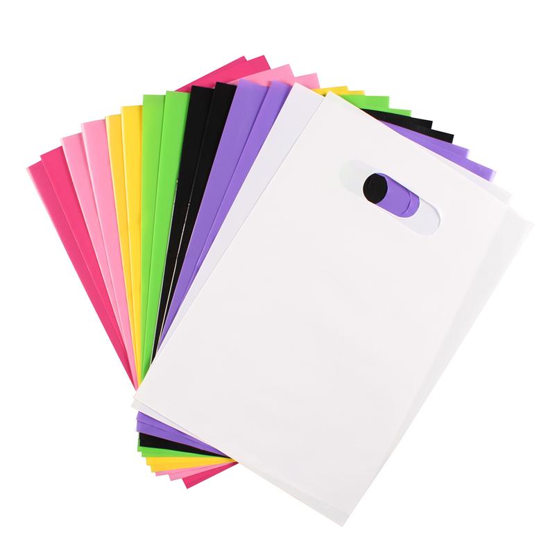 25/50 Stück/Los, Bunte Mehrgrößen-Plastiktüten mit Henkeln, ein Muss für Partys, Shopping und Geschenkverpackung!