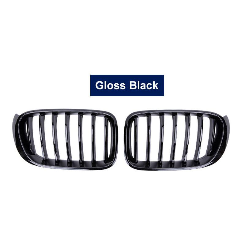 Car Front Sport Kidney Grill Grille Matte Glossy For BMW X3 F25 X4 F26 14-17 Single Line Slat Replacement Racing Bumper Grills