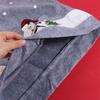 Non-woven Christmas Hat Chair Cover Santa Claus Snowman Chair Slipcovers Protectors Xmas Dinner Chair Seat Cover Grey Removable