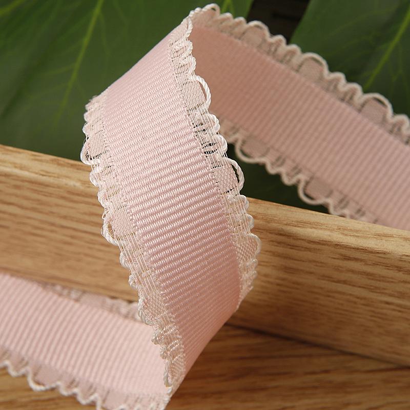 5Yards Picot Edge Ribbon Grosgrain Ribbon with Fine Loops for Clothing Sewing Gift Wrapping DIY Hair Bows Hat Decor Craft Supply