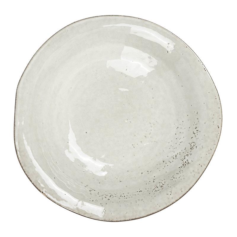 Thick Straw Hat Bowl Retro Style Old Ceramic Bowl Tableware Steak Pasta Bowl Household Vegetable Bowl Salad Bowl
