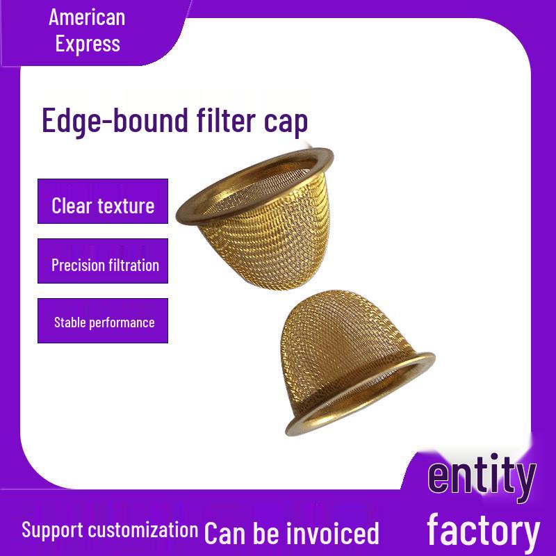 Stainless Steel Bowl-Shaped Filter Mesh with Copper Edge Anti-Clog Cap