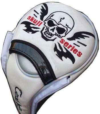 Golf Schlägerhaube Magnetisch Totenkopf Driver 460cc (Weiß schwarz)