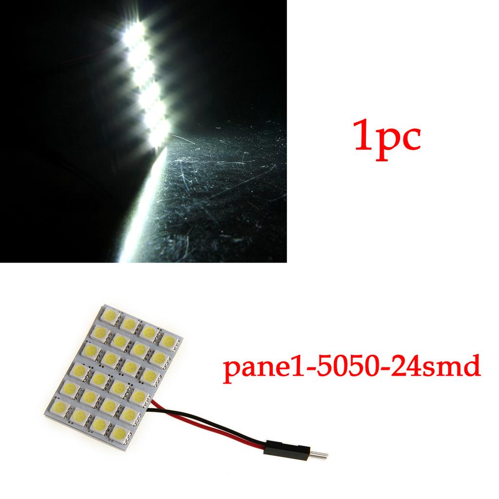 Festoon T10 BA9S LED Panel Dome Lights Car Auto Vehicle Interior Reading Light White Roof Dome Lamp 5050 6/9/12/15/24SMD