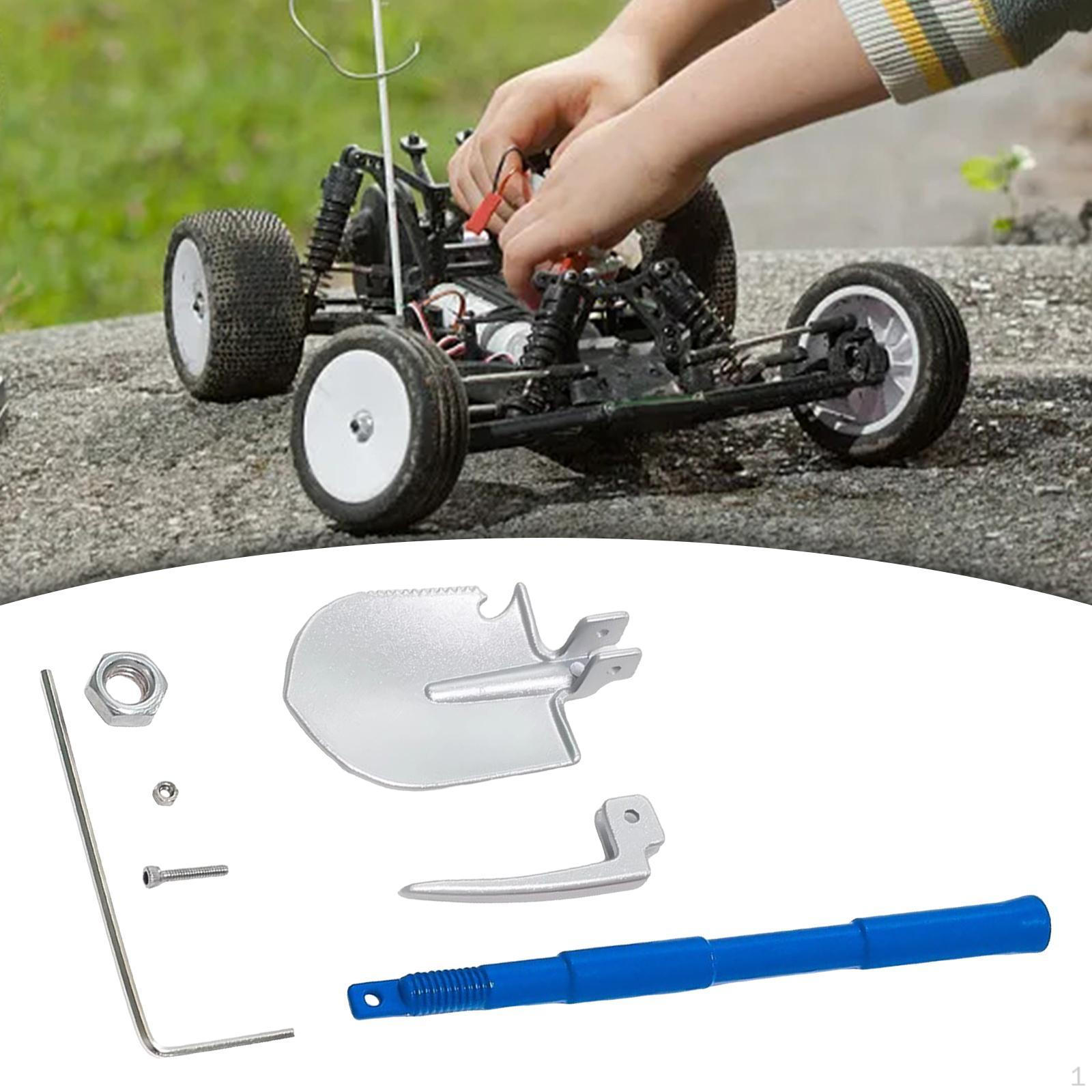 

RC Shovels Mini Sturdy Aluminum Alloy,Compatible 1/8,1/10,1/12,1/14 and 1/16 Crawler синій