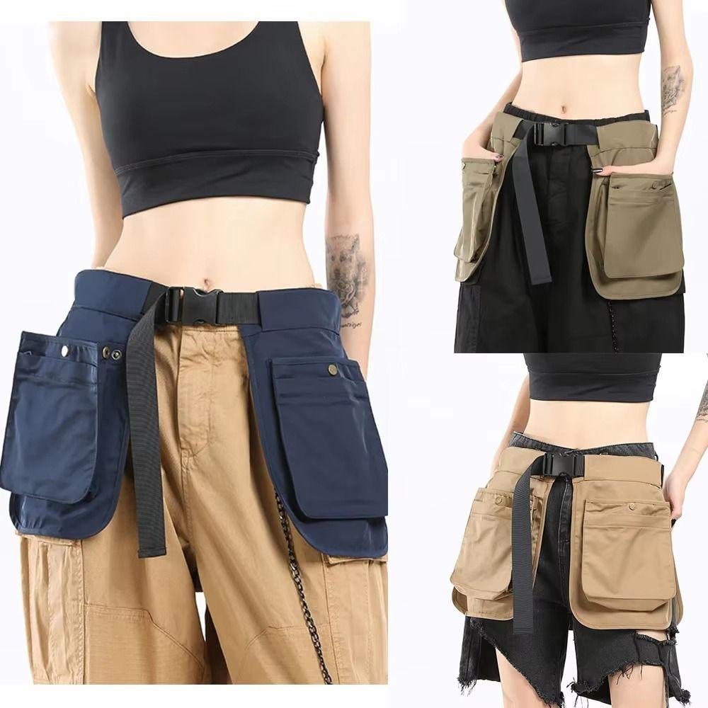 Multi-functional Waist Pack Black Fanny Pack Tool Pouch Apron Belt Bag  Camping