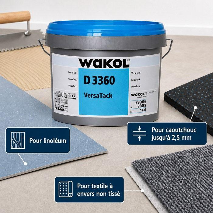 Colle de montage - WAKOL - 14 kg - Polyvalente prête à l'emploi - Adhérence exceptionnelle - Tenue verticale