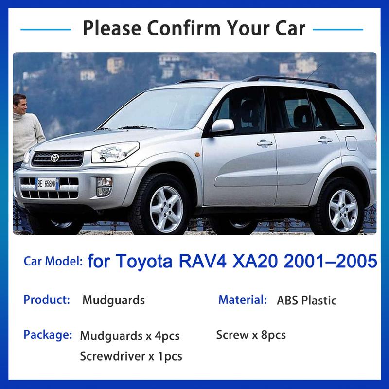 Mudflap For Toyota RAV4 RAV 4 XA20 2001 2002 2003 2004 2005 Mudguard Fenders Splash Guards Front Rear Wheel 4Pcs Car Accessories