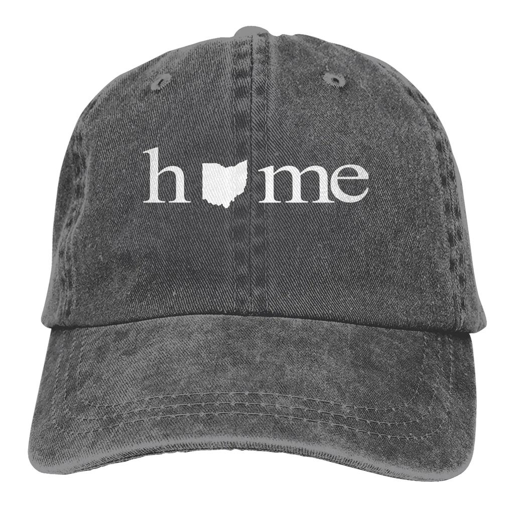 Cotton Denim Cap Home In Ohio State Baseball Dad Cap Adjustable Classic Sports for Men Women Hat Gray One Size