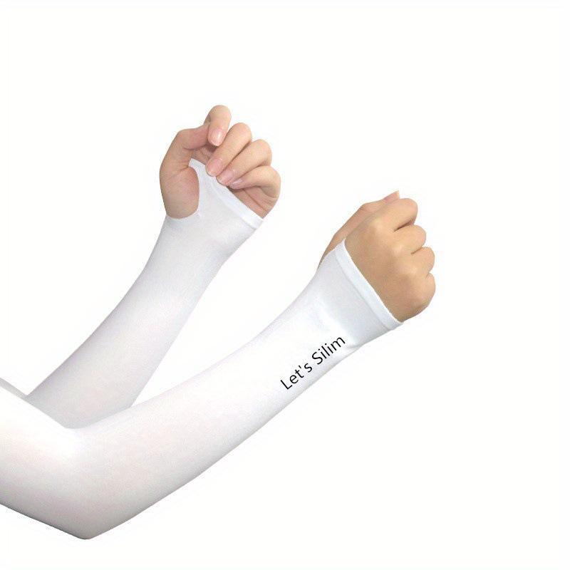 Mangas de Braço Unissex Respiráveis com Proteção UV em Seda Gelo para Ciclismo e Condução
