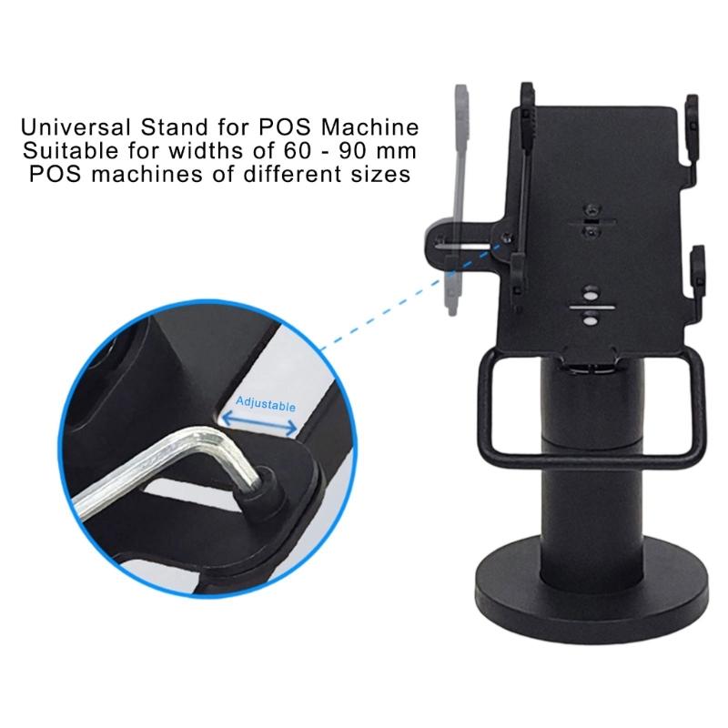 Desk Mounted POS Machine Bracket Antislip Pad POS Machine Display Bracket Cashiers Rack for Cash Register