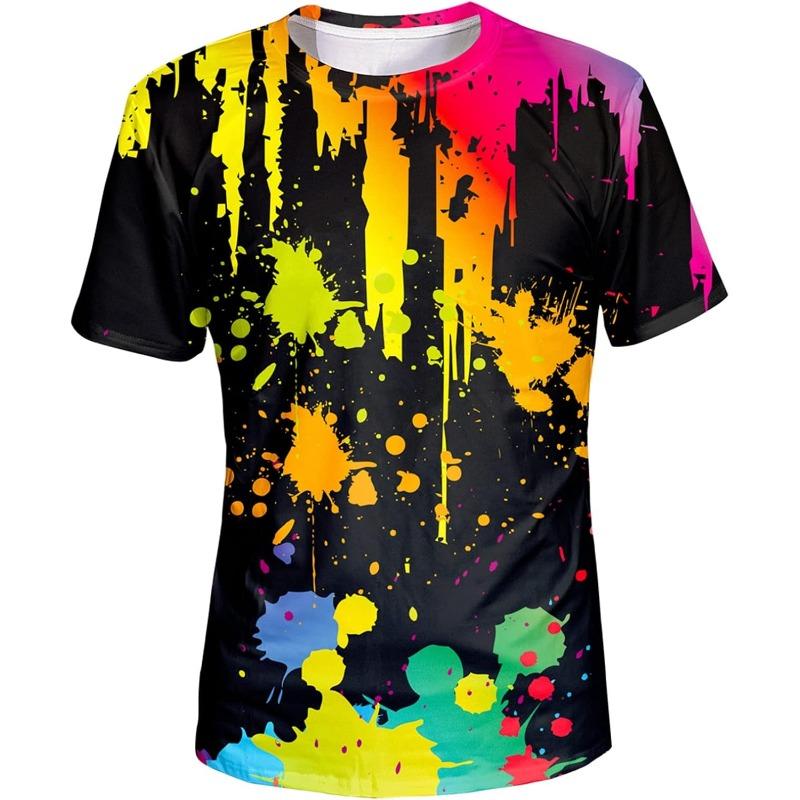 Men's Summer T-Shirt 3D Summer Style Beach Coconut Trees Polyester Quick Dry Breathable Short Sleeve Casual Wear