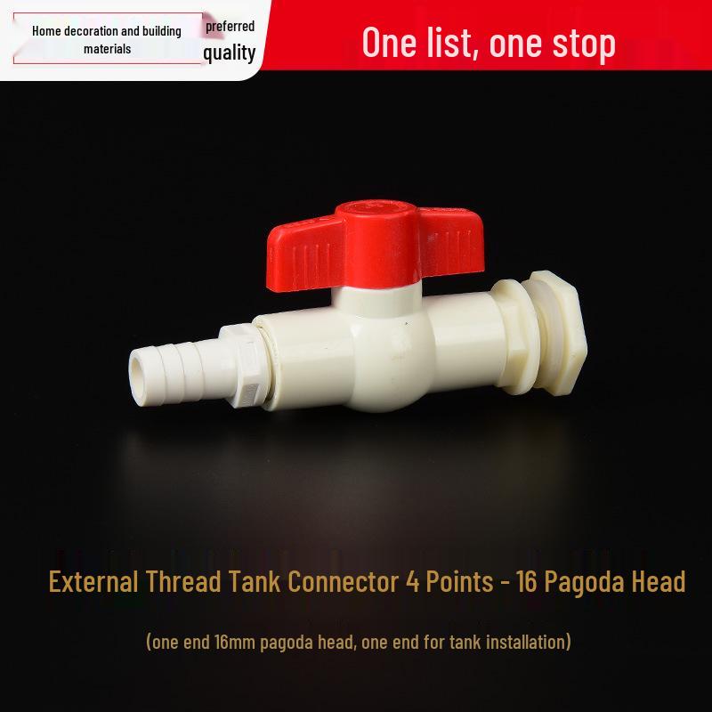 Plastic Water Storage Tank Faucet and Valve Accessories