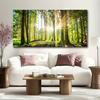 Sunrise Forest Wall Art Canvas Painting Modern Natural Landscape Posters and Prints Wall Pictures for Living Room Home Decor
