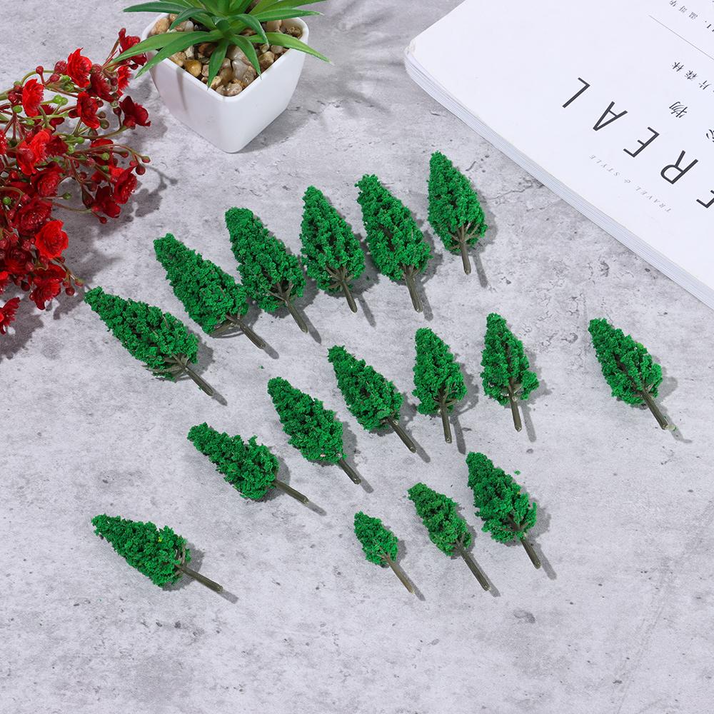 

Макет Прикраса залізниці Мікроландшафт Штучна зелень Модель сцени Мініатюрна сосна H 4.5cm