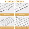 New Stainless Steel Cooling Rack Non-stick Silver Baking Tray Barbecue Cooking Mesh Shelf