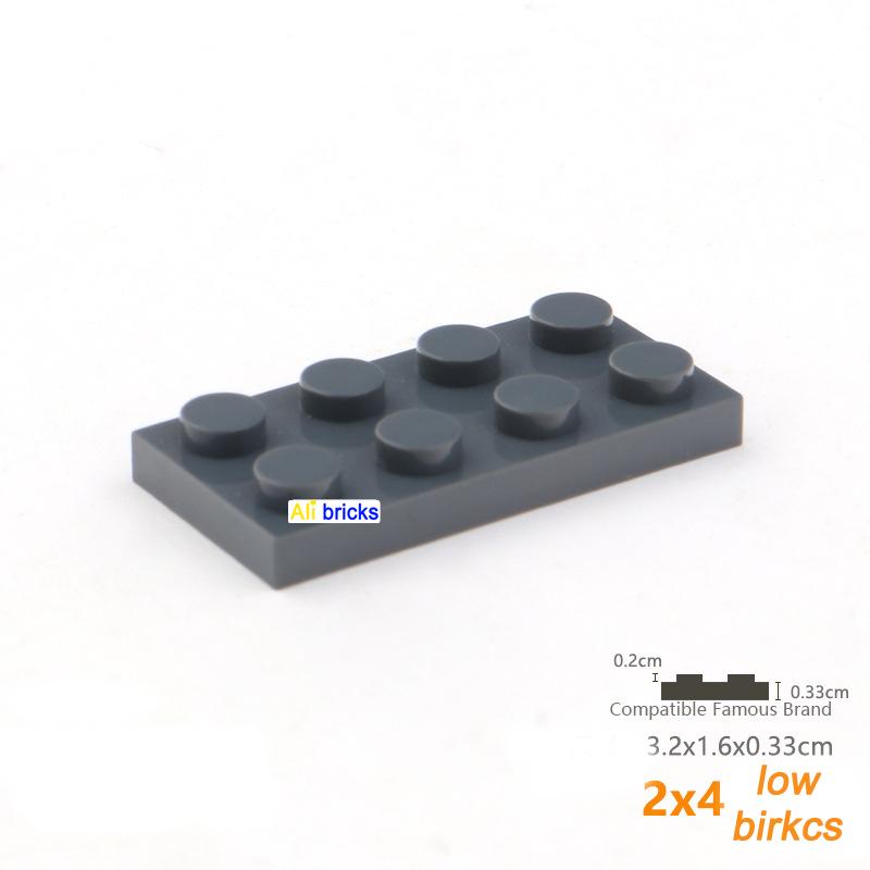 60pcs DIY Building Blocks Thin Figure Bricks 2x4 Dots Educational Creative Size Compatible With 3020 Plastic Toys for Children