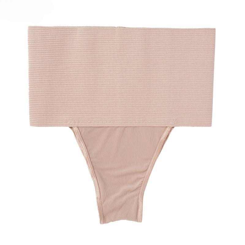 

1/2 шт. Женские стринги, нижнее белье, утягивающее талию, утягивающее белье для живота, утягивающее трусики с высокой талией и плоским животом, эластичное корректирующее белье XL бежевый