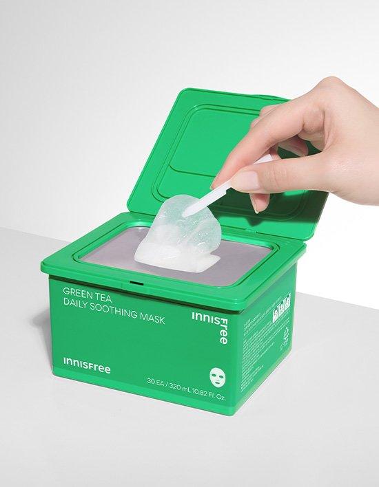 

Ежедневная успокаивающая маска с зеленым чаем – набор из 30 листов