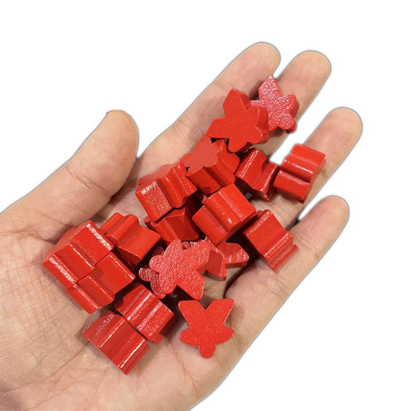 100 Wooden Meeples 14 Colors 16Mm Extra Board Game Pawns Pieces Replacement Tabletop Gaming Components And Upgrade Accessories