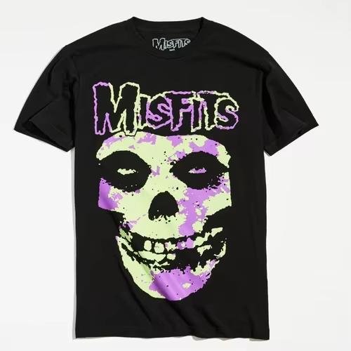 New Retro Street Skull Pattern Punk Style cotton Hot sale Unisex Tshirt Summer New Fashion Oversized neck Unisex Tshirt