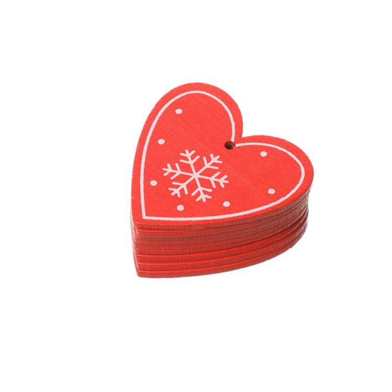 10pcs Christmas 5cm Tree Wooden Decor Xmas Home Hanging Ornaments Pendants Gift