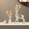 2pcs Minimalist Elk Statue Modern Animal Sculpture Desktop Ornament Miniatures Figurine  Gift