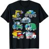 Excavator Fire Engine Police Car Monster Truck for T Shirt