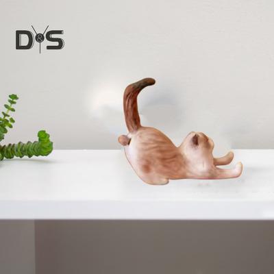 Cat Phone Holder Cute Cat Statue Mobile Phone Stand Desktop Animal Figurine Office Desk Decor Accessories Gift for Cat Lovers