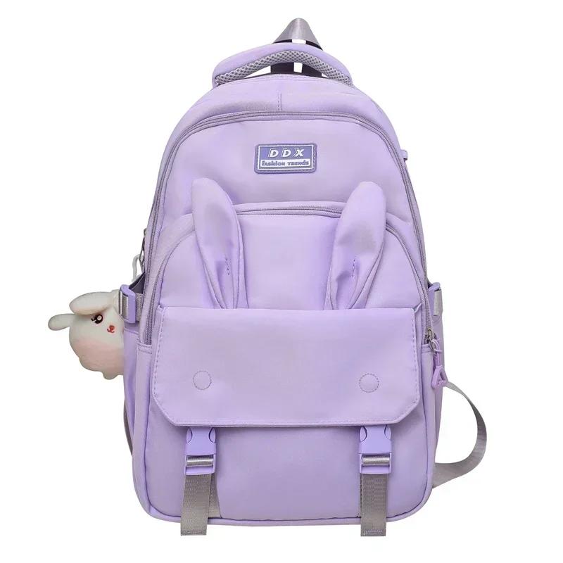 

Унікальна форма кролячих вух Водонепроникний нейлоновий шкільний рюкзак високої місткості Тверді практичні сумки для продажу