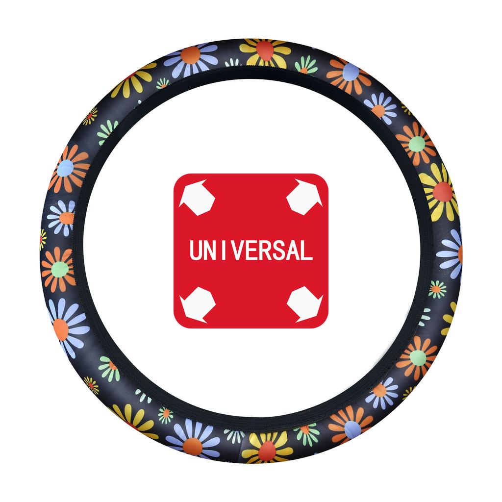 Car steering wheel cover breathable non-slip no inner ring elastic ultra-thin elastic national windmill handle cover