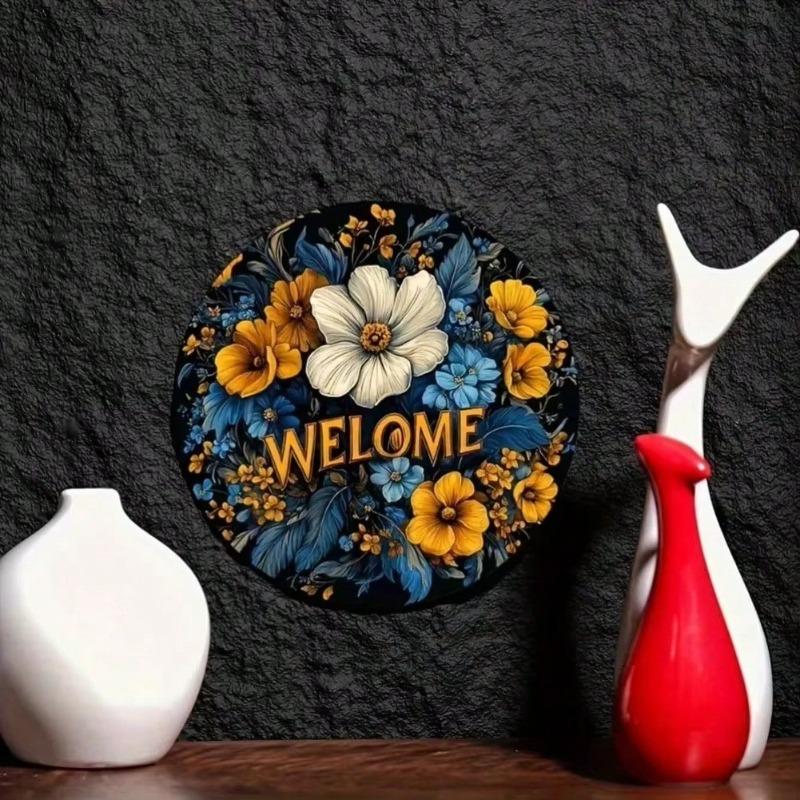 Retro Welcome Sign Metal Art Home Bar Cafe Decor