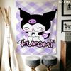Kawaii Kuromi Tapestry Cute Room Tapestry Fashion Print Background Cloth Home Decor Homestay Soft Decoration Tapestry Background Wall Hanging Cloth