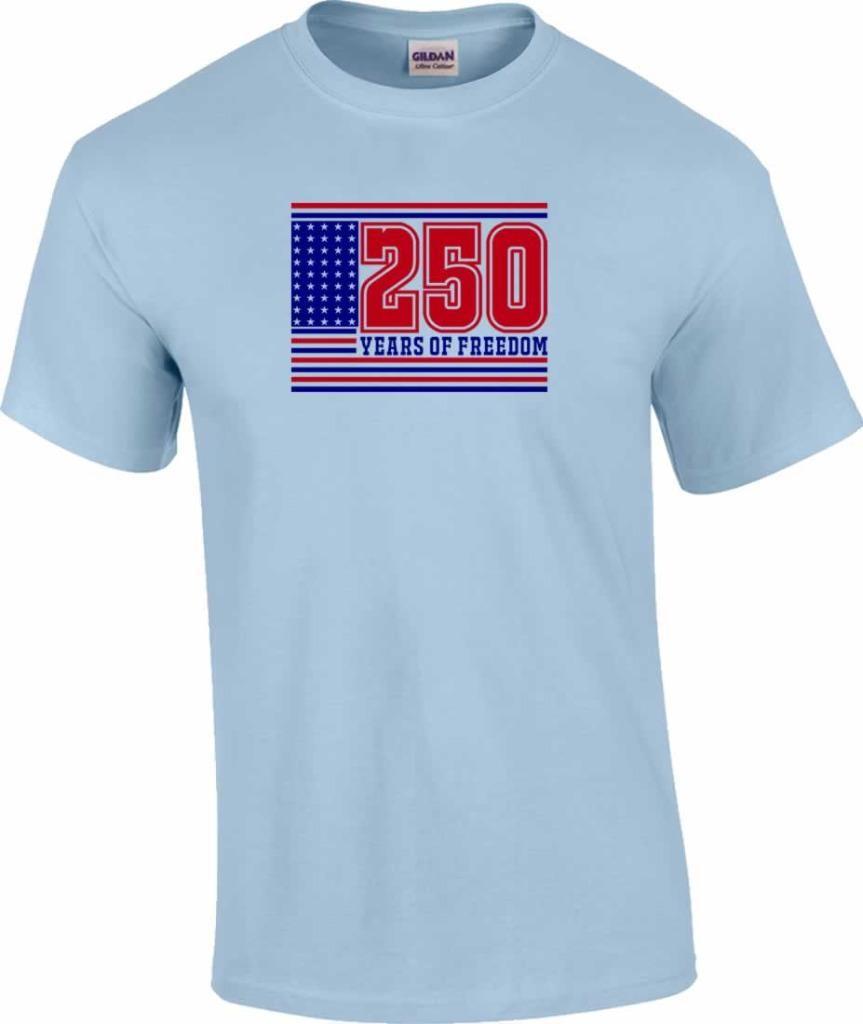Patriotic 250 Years of Freedom Flag 4th of July 250 Anniversary T-Shirt S