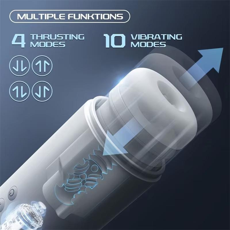 2025 New Automatic Male Device, Adult Toys Male Device with 4 Kinds of Thrust and 4 Kinds of Sucking and 10 Kinds of Vibration Modes