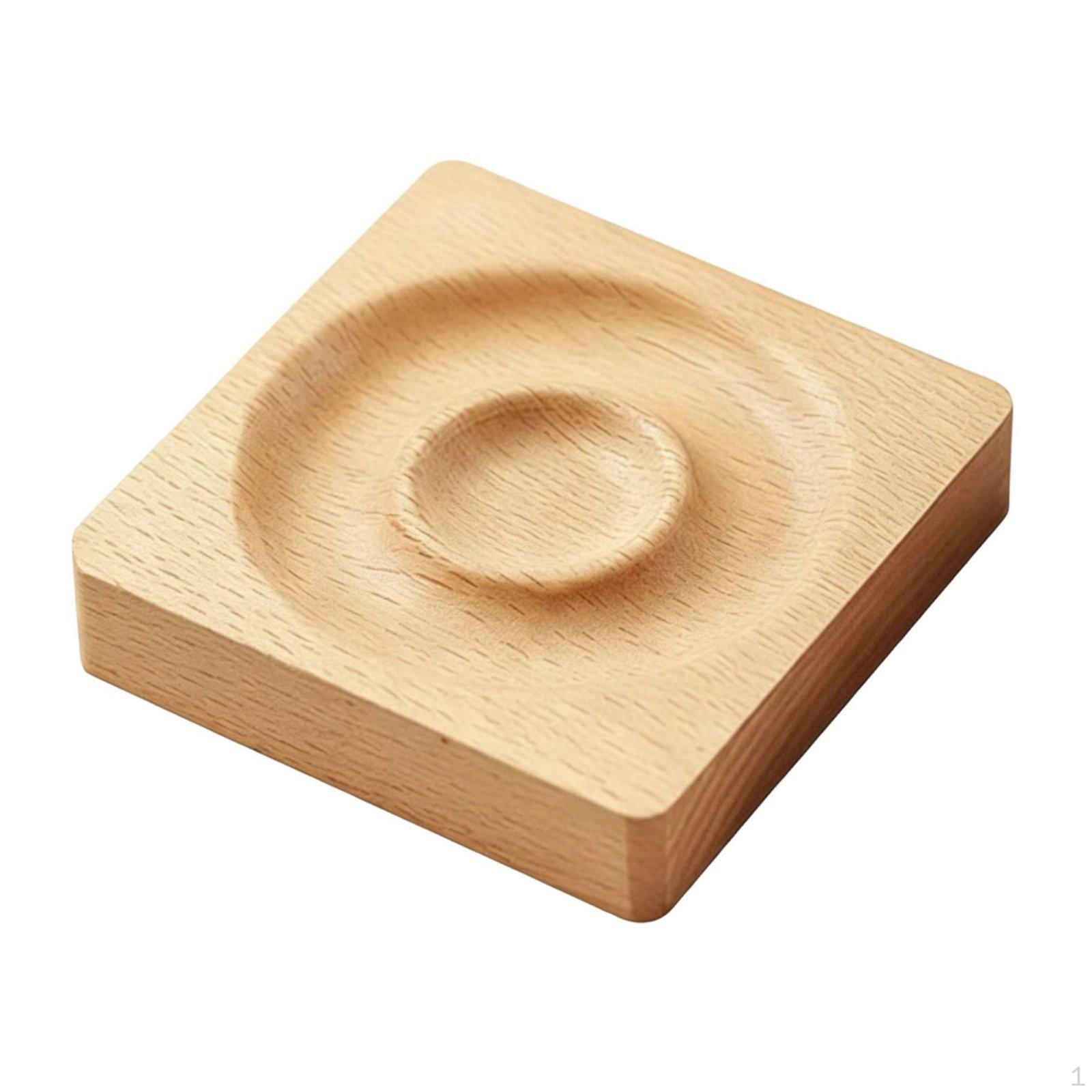 Wooden Bracelet Display Decorative Jewelry Tray Elegant Design Beaded Holder for Brown