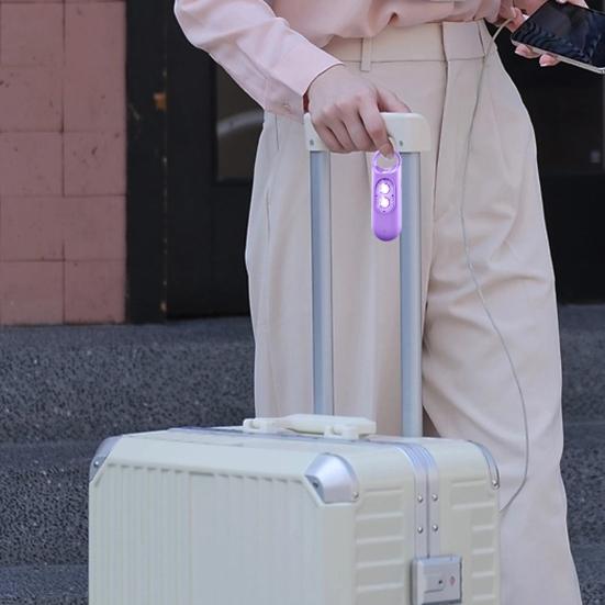 Wiederaufladbarer Sicherheitsalarm-Schlüsselanhänger 130dB Lauter Alarm mit LED-Blitzlicht Schlüssel Rucksack Wasser