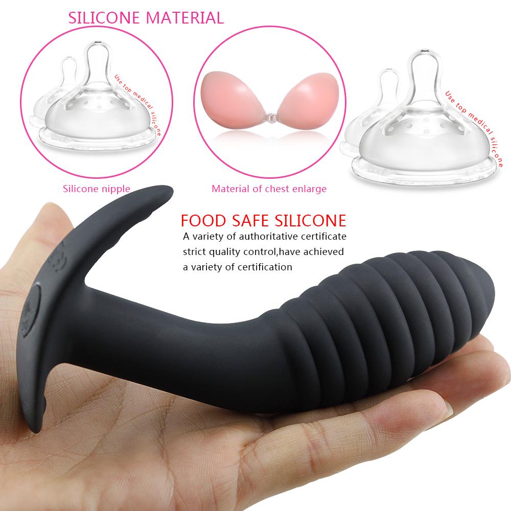 Prostate Massager Remote Control Anal Plug Vibrator Waterproof 10 Stimulation Modes Butt Anus Massager Silicone Sex Toy for Men